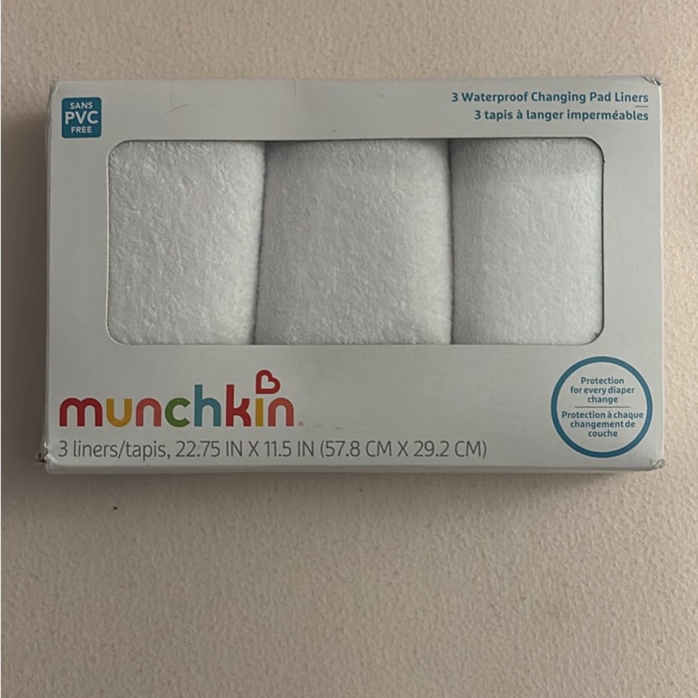 Munchkin set of 3 changing pad liners